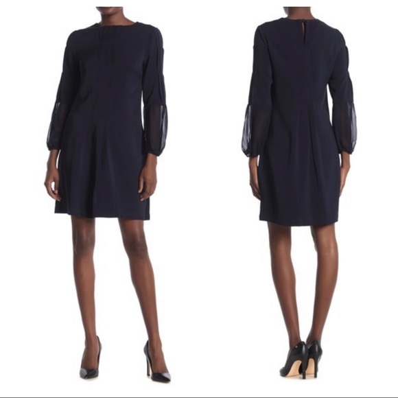 Reiss Delfina Pintuck Dress Navy Size 0 & Size 6 - Picture 2 of 8